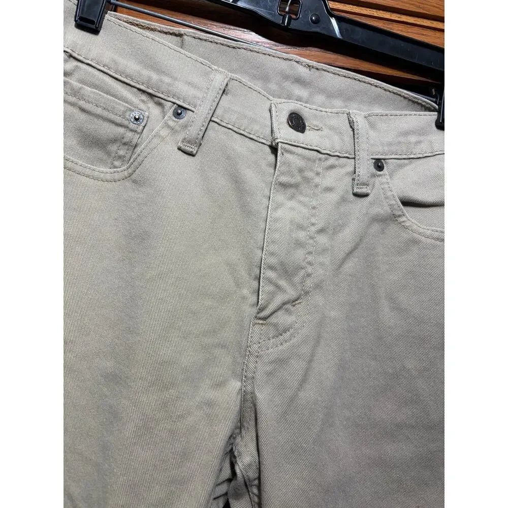 Levi's 511 Men's W32 L30 Khaki Denim Jeans Slim Fit Tan Stretch